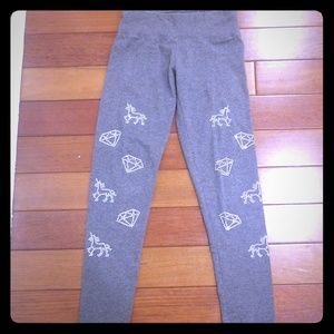 grey unicorn leggings size 7 justice